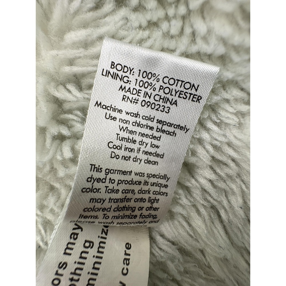 Pacsun Jacket Womens Medium Blue Denim Sherpa Lined Trucker Shearling Coat - Picture 5 of 7